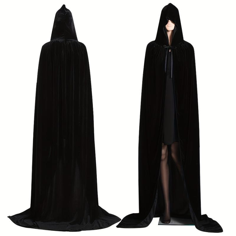 Unisex Vampires Hooded Cloak Red Dracula Cap Halloween Costume