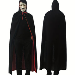 Unisex Vampires Hooded Cloak Red Dracula Cap Halloween Costume