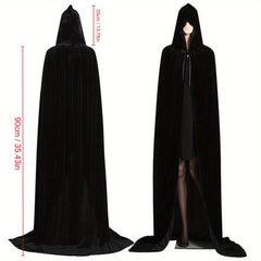 Unisex Vampires Hooded Cloak Red Dracula Cap Halloween Costume