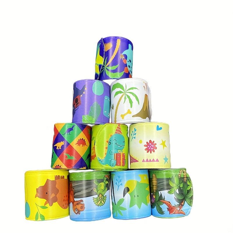 10pcs Dinosaur Slap Bracelets Children's Party Gift Dinosaur Toys