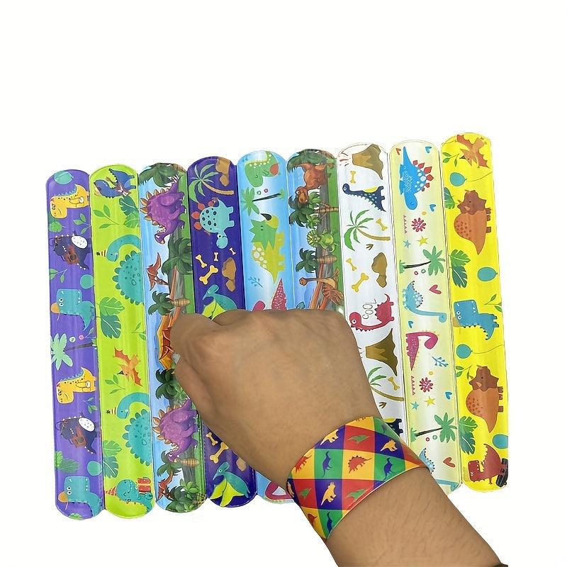 10pcs Dinosaur Slap Bracelets Children's Party Gift Dinosaur Toys