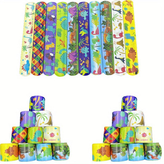 10pcs Dinosaur Slap Bracelets Children's Party Gift Dinosaur Toys