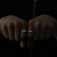 Luminous Ring Open Couple Ring