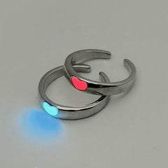 Luminous Ring Open Couple Ring