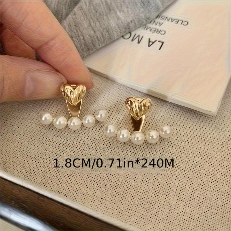 Vintage Compact Love Pearl Earrings Female Temptation Sweet Niche Sense