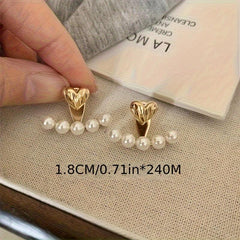 Vintage Compact Love Pearl Earrings Female Temptation Sweet Niche Sense