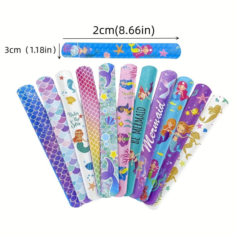 24pcs Mermaid Slap Bracelet Child Girl Classroom Prize Mermaid Gift Bag Stuffing