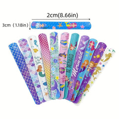 24pcs Mermaid Slap Bracelet Child Girl Classroom Prize Mermaid Gift Bag Stuffing