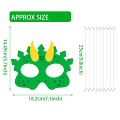 9pcs Dinosaur Masks Party Supplies Elastic Dino Masks for Halloween
