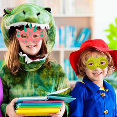 9pcs Dinosaur Masks Party Supplies Elastic Dino Masks for Halloween
