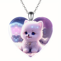 Heart Necklace Pendant Banquet Jewelry Gift for Men and Women