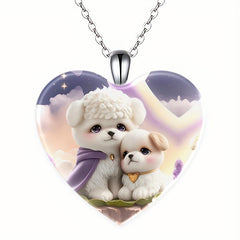 Heart Necklace Pendant Banquet Jewelry Gift for Men and Women