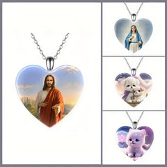 Heart Necklace Pendant Banquet Jewelry Gift for Men and Women