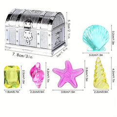 20pcs Diving Gem Pool Toys Sinking Treasures Chest Set Pirate Underwater Games