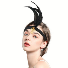 3pcs Roman Feather Headband Vintage Party Headwear