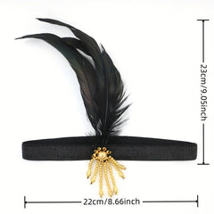 3pcs Roman Feather Headband Vintage Party Headwear