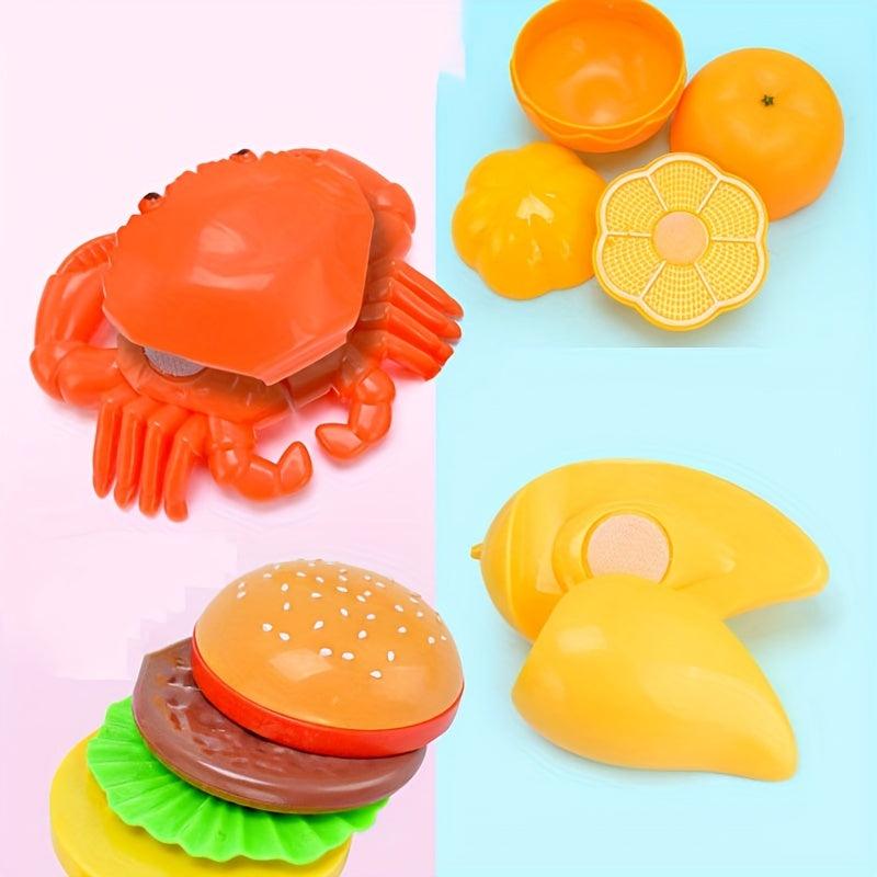 17Pcs Kids Cooking Play Set Mini Hamburger French Fries Lobster Boys Girls Gift