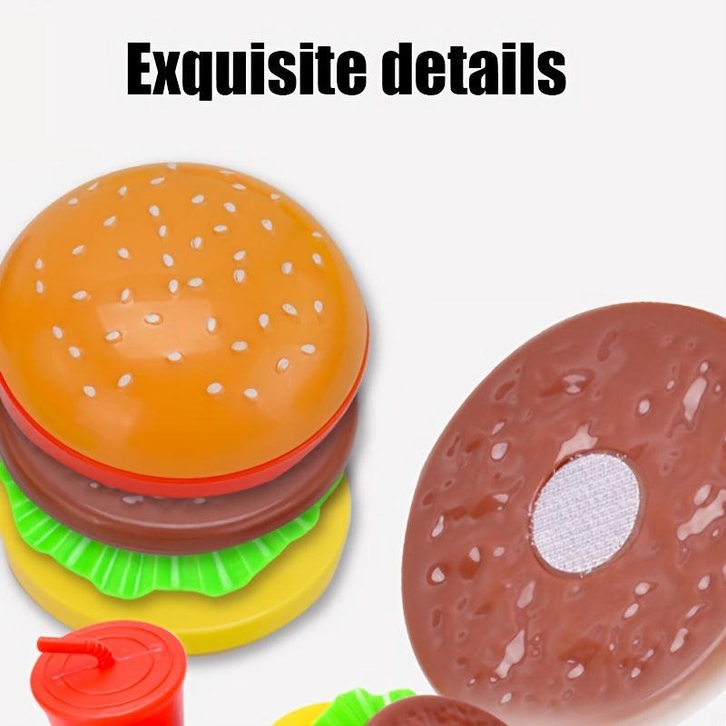 17Pcs Kids Cooking Play Set Mini Hamburger French Fries Lobster Boys Girls Gift