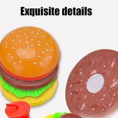 17Pcs Kids Cooking Play Set Mini Hamburger French Fries Lobster Boys Girls Gift