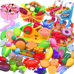 17Pcs Kids Cooking Play Set Mini Hamburger French Fries Lobster Boys Girls Gift