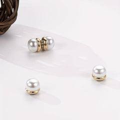 Pearl Magnet Ear Clips, Plated, Hot