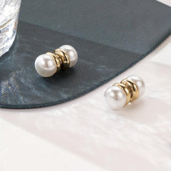 Pearl Magnet Ear Clips, Plated, Hot