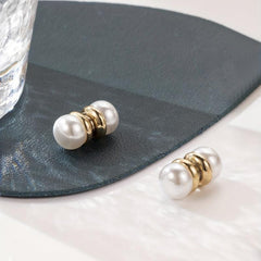 Pearl Magnet Ear Clips, Plated, Hot
