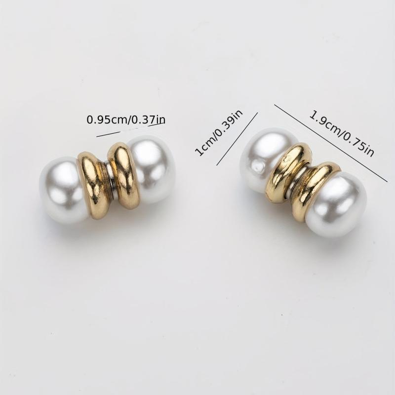 Pearl Magnet Ear Clips, Plated, Hot