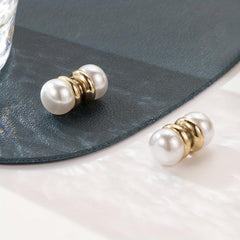 Pearl Magnet Ear Clips, Plated, Hot