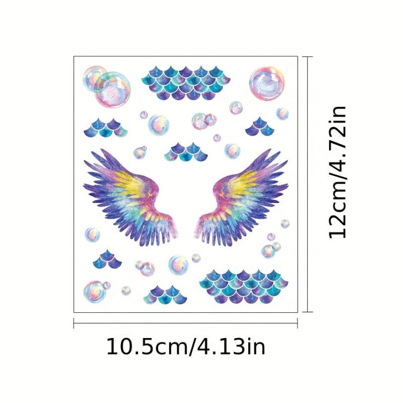 Butterfly Wings Glitter Tattoo Stickers Waterproof Eye Makeup