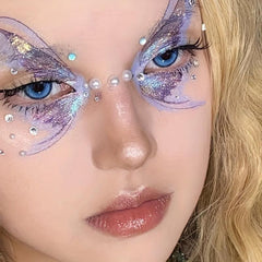 Butterfly Wings Glitter Tattoo Stickers Waterproof Eye Makeup