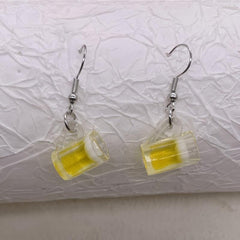 Resin Beer Earrings for Party