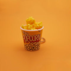 1 Pc Artificial Popcorn Yellow Keychain Pendant Trinkets Small Portable