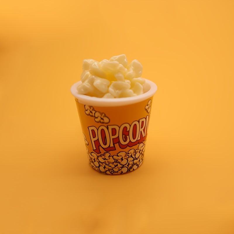 1 Pc Artificial Popcorn Yellow Keychain Pendant Trinkets Small Portable