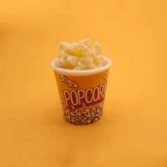 1 Pc Artificial Popcorn Yellow Keychain Pendant Trinkets Small Portable