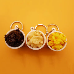 1 Pc Artificial Popcorn Yellow Keychain Pendant Trinkets Small Portable