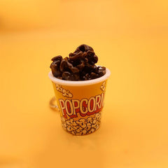 1 Pc Artificial Popcorn Yellow Keychain Pendant Trinkets Small Portable