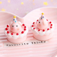 3D Pig Cream Cake Resin Simulation Eating Play Decoration