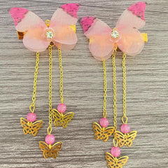 2pcs Tassel Butterfly Duckbill Clip Hairpin Hair Accessories Classical Headwear