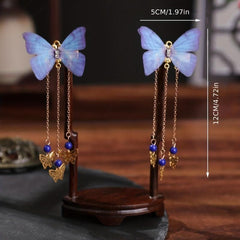 2pcs Tassel Butterfly Duckbill Clip Hairpin Hair Accessories Classical Headwear