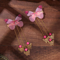 2pcs Tassel Butterfly Duckbill Clip Hairpin Hair Accessories Classical Headwear