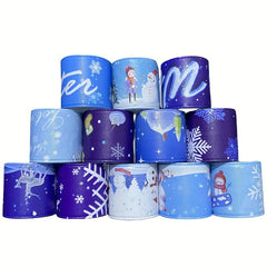 12pcs Snowflake Slap Bracelets Winter Theme Children's Party Favors