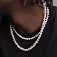 Men's Pearl Bead Necklace for Wedding Banquet