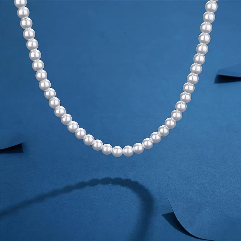 Men's Pearl Bead Necklace for Wedding Banquet