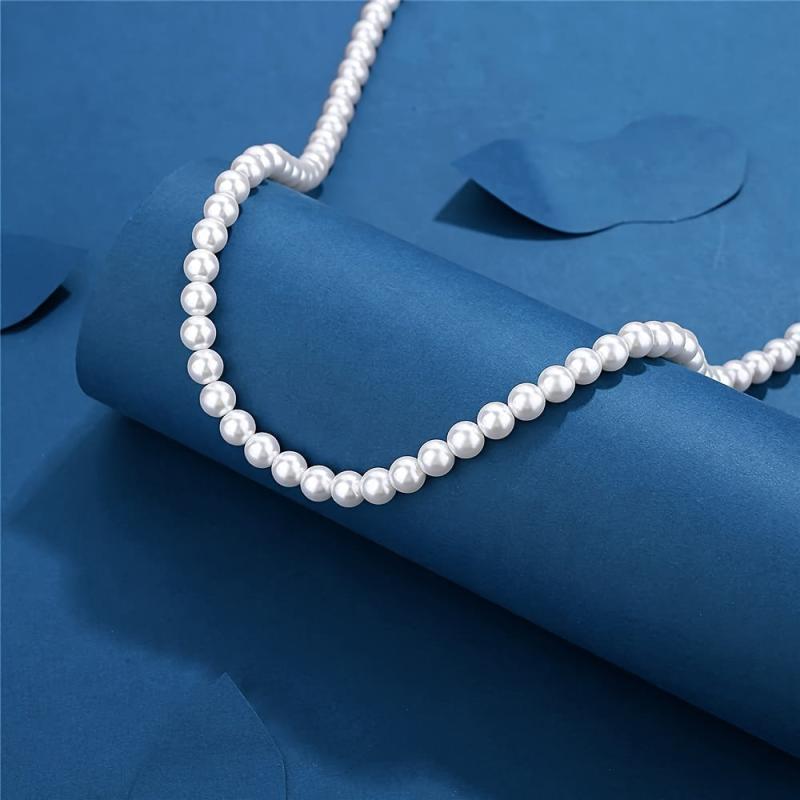 Men's Pearl Bead Necklace for Wedding Banquet