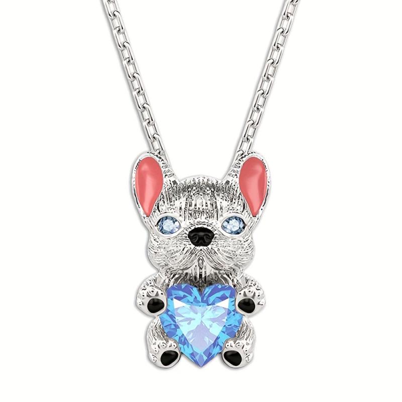 Heart Dog Pendant Necklace - Ideal Gift for Her