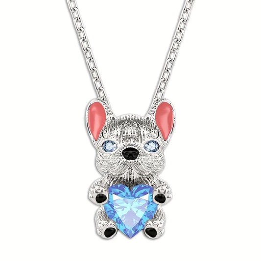 Heart Dog Pendant Necklace - Ideal Gift for Her
