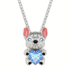 Heart Dog Pendant Necklace - Ideal Gift for Her