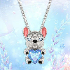 Heart Dog Pendant Necklace - Ideal Gift for Her