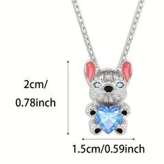 Heart Dog Pendant Necklace - Ideal Gift for Her